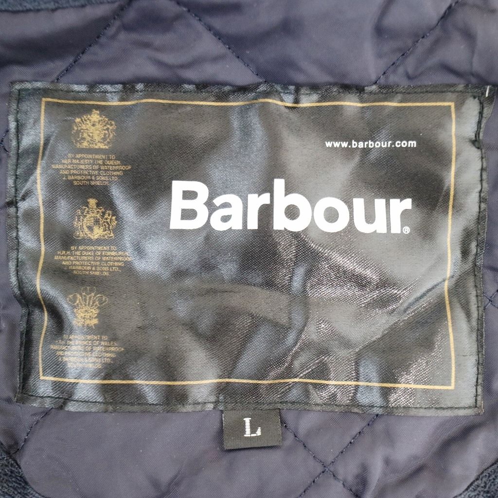 Barbour バブアー HERITAGE LIDDESDALE QUILT キルティングジャケット 防寒  防風 襟コーデュロイ ネイビー (メンズ L)   N6119