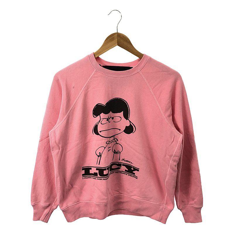 MARC JACOBS - MARC JACOBS / マークジェイコブス | × PEANUTS ダメージ加工 クルーネックスウェット | XS | ピンク | レディース MARC JACOBS / マークジェイコブス | × PEANUTS ダメージ加工