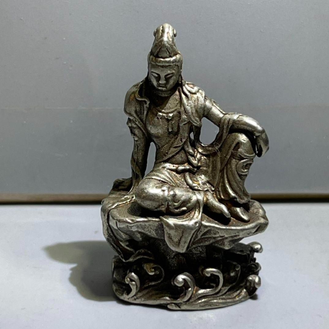 自在観音 置物 銅器 観音菩薩仏像 書道具 文房具装飾品 工芸品 美術品 自在観音 置物 銅器 観音菩薩仏像 書道具 文房具装飾品 工芸品