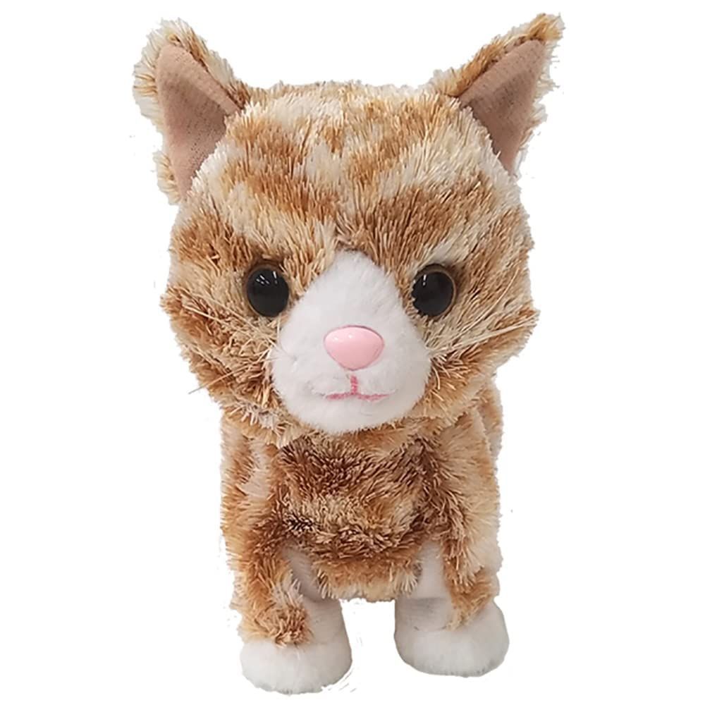 茶トラ 【BESTEVER】電子ペット 電動玩具 電池で動く ぬいぐるみ 小さい 歩く 鳴く 猫 誕生日 ギフト【 Walking Sweet Kitty】茶トラ チャトラ ベストエバージャパン