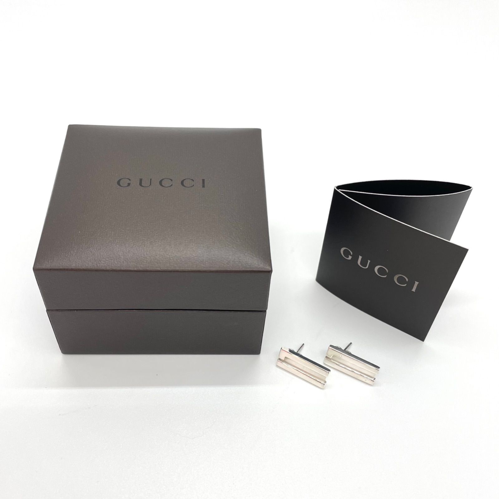 ☆GUCCI グッチ Gロゴ ピアス 両耳 スターリングシルバー SV925 ☆738