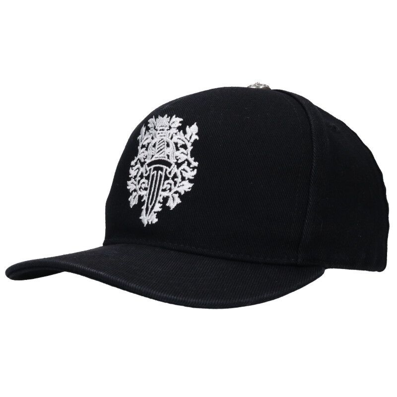 クロムハーツ FITTED WOOL ACRYLIC SERGE ハート刺繍クロスボタン帽子