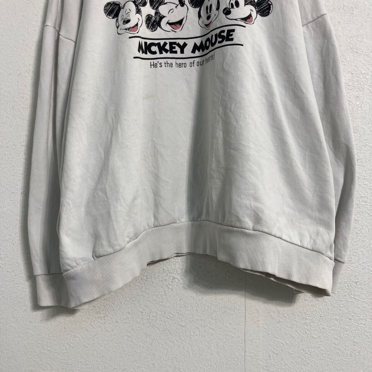 DISNEY キャラクター スウェット トレーナー L～ ホワイト