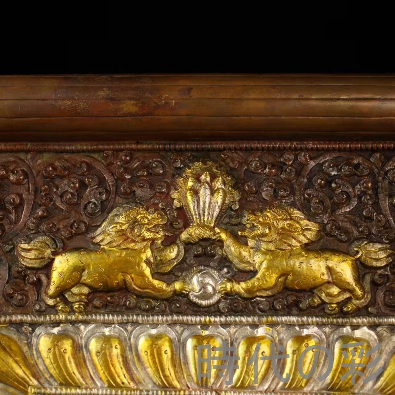 西藏古美術 旧蔵 寺院収集 描金 銀観音佛像 唐カ壇城 清代 銅器 古玩 唐物 中国古 時代物 仏像 R07100142 WWW_IBETON_RU