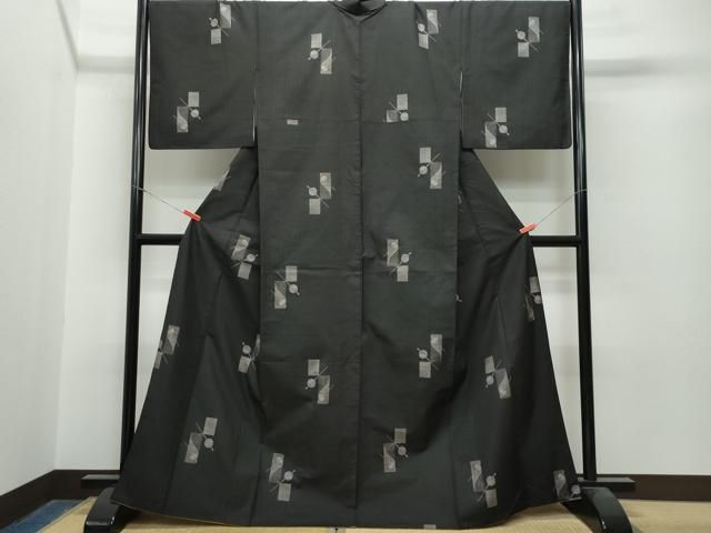 平和屋着物○本場大島紬 9マルキ 泥染め 地空き 泉道雄作 簪 証紙付き