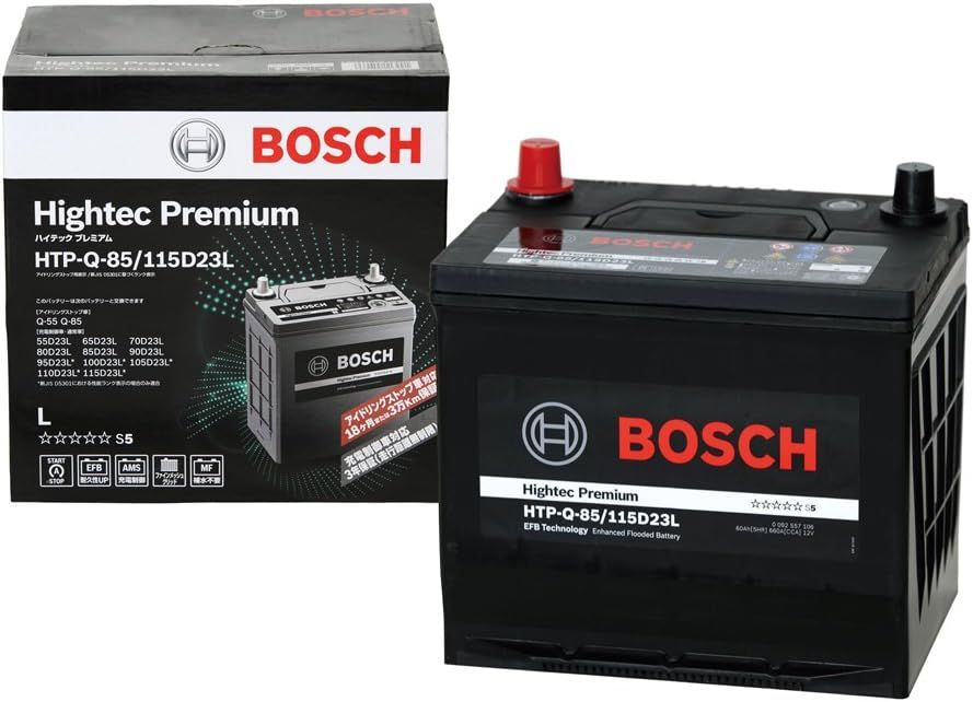 BOSCH ボッシュ ハイテック 国産車 アイドリングストップ車|充電制御車|標準車 バッテリー HTP-Q-85|115D23L