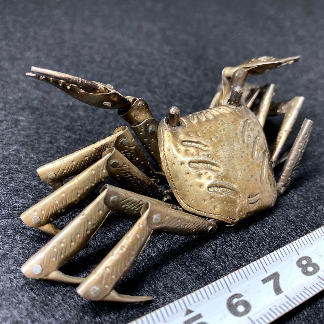 弘美 銀製 自在カニB 25g|最大幅約13.5cm 東Y6-0726 2F