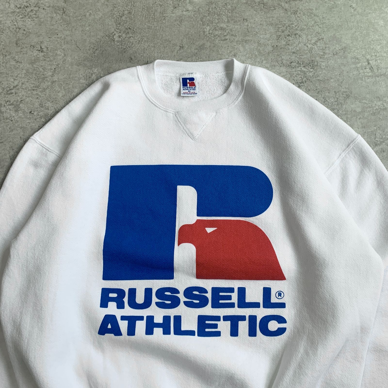 90s USA製 RUSSELL Promotion Logo Sweatshirt ラッセル