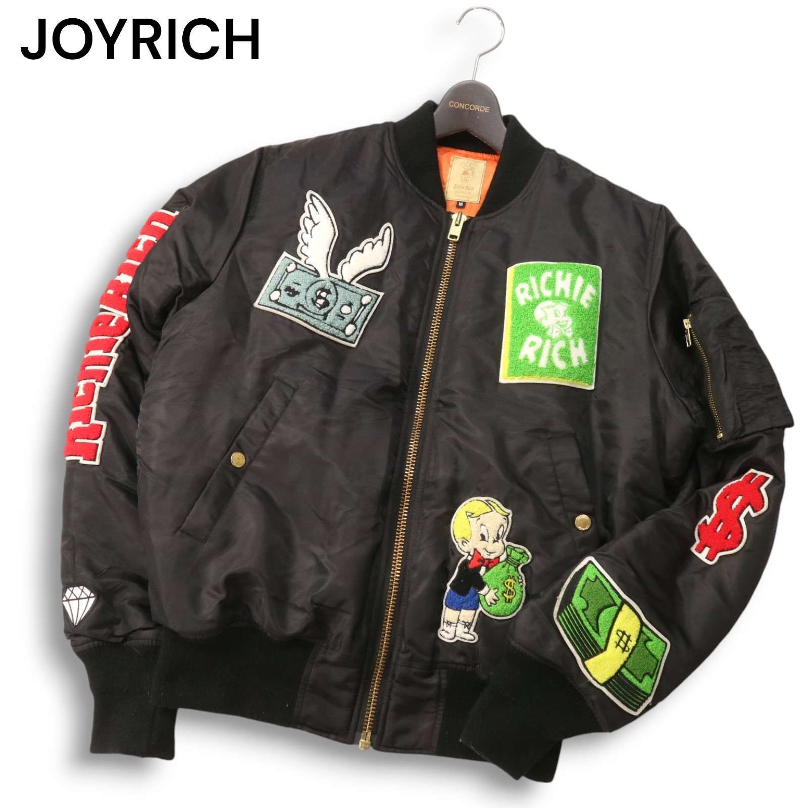 極希少✨JOYRICH フライトジャケットイMA-1 刺繍ワッペン ブラック 極希少✨JOYRICH フライトジャケットイMA-1 刺繍ワッペン
