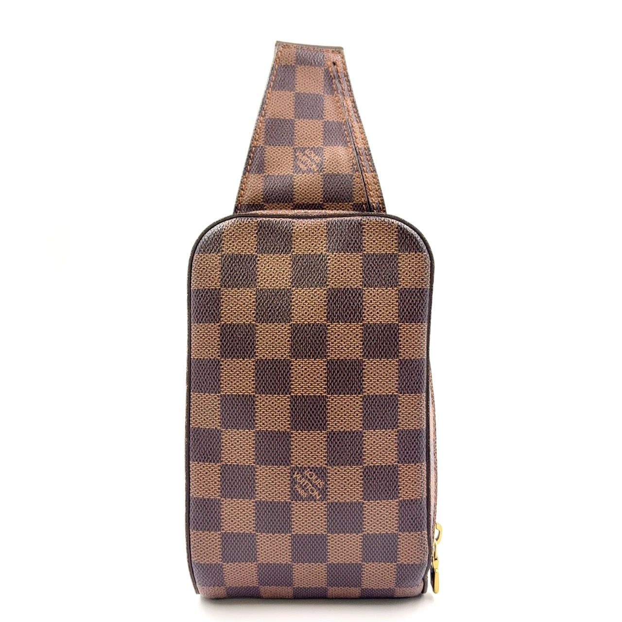 LOUIS VUITTON  ジェロニモス ダミエ ウエストポーチ PVC ブラウン ボディバッグ ゴールド N51994