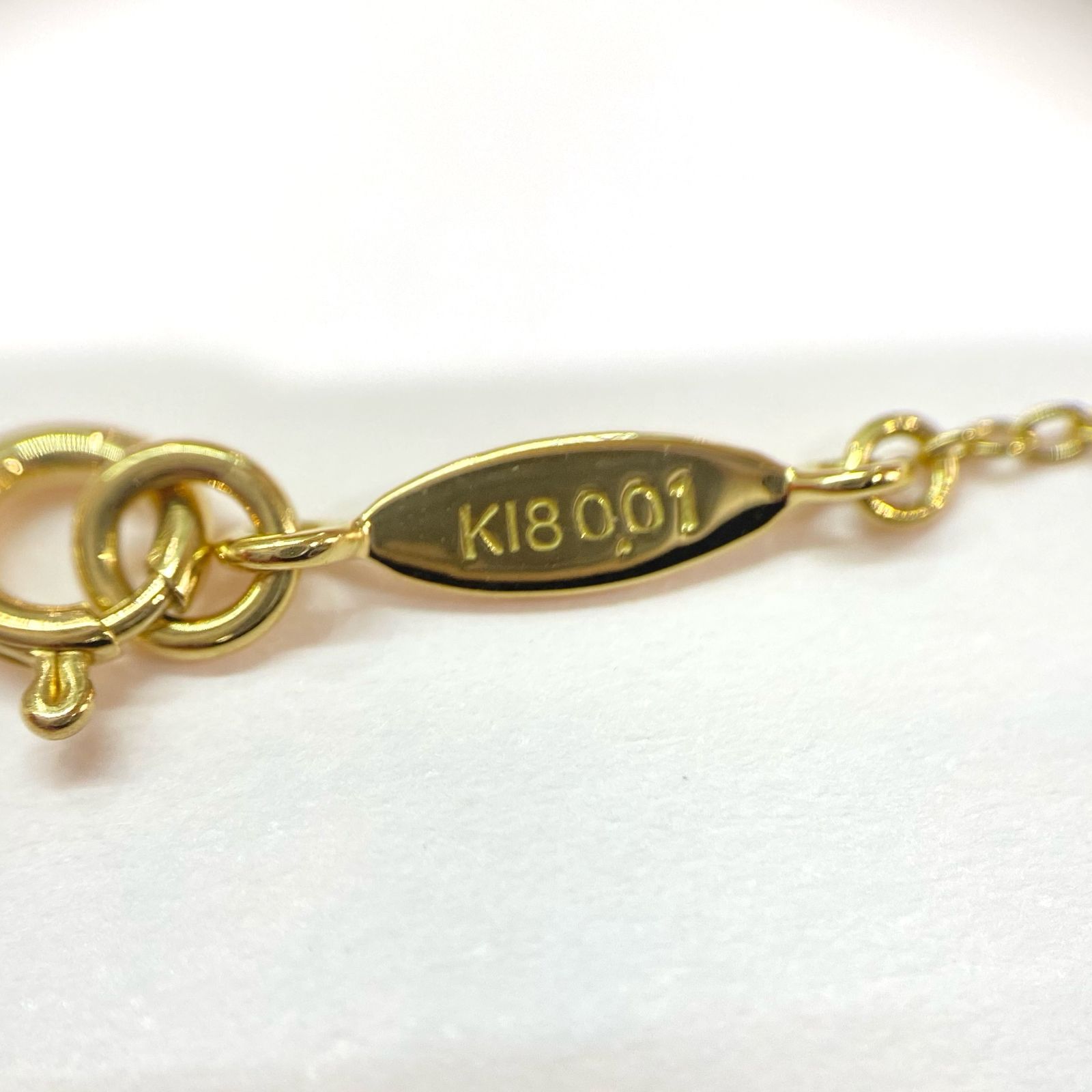 美品?AHKAH アーカー K18 ダイヤモンド 0.01ct ネックレス ジュエリー 
