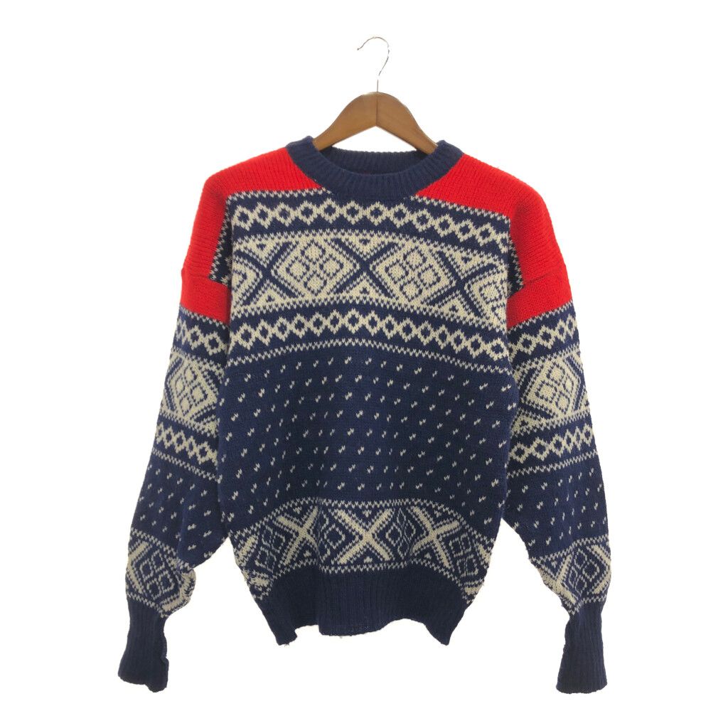 70年代 Kaare Giose 総柄 ノルディック セーター トップス 