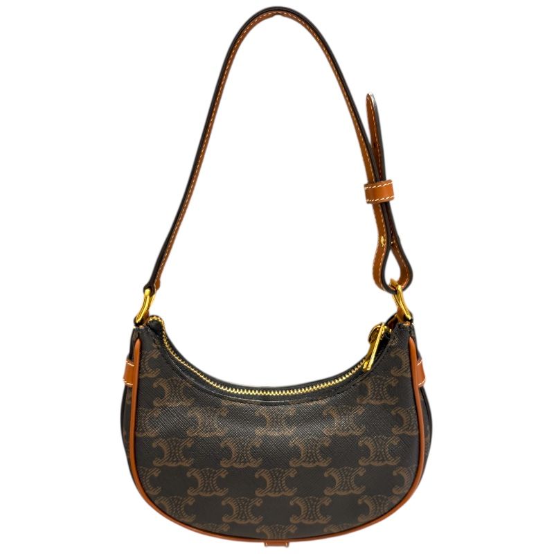 セリーヌ CELINE アヴァ ミニ 10I602 ブラック ブラウン トリンオフキャンバス レディース ハンドバッグ