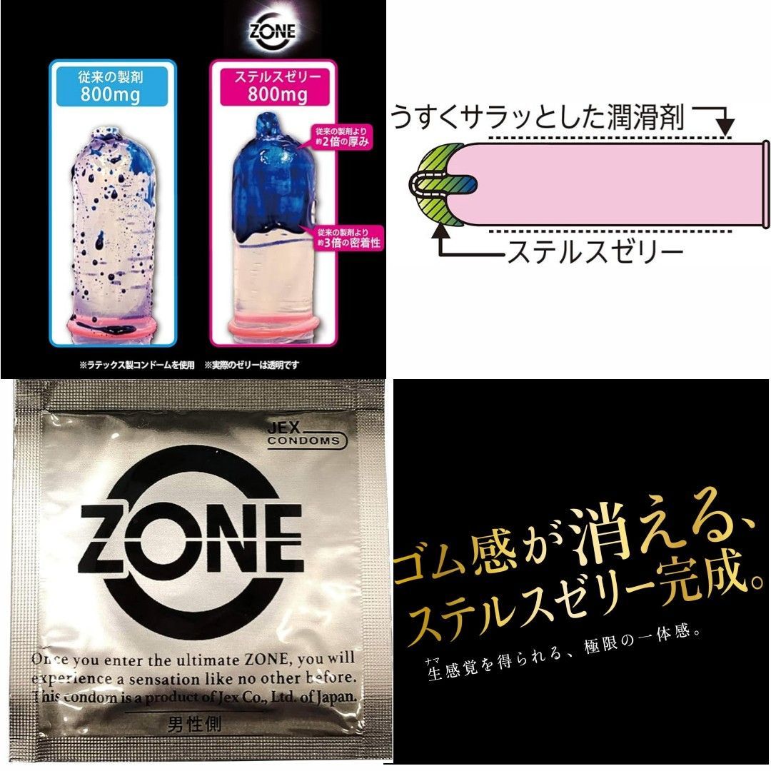 82【2箱セット コンドーム ジェクス ZONE ゾーン 6個入】 JEX スキン