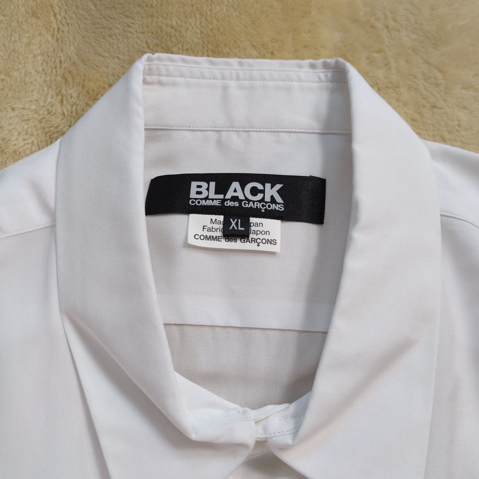 新品】ブラックコムデギャルソン カッティングロングシャツ XL - メルカリ
