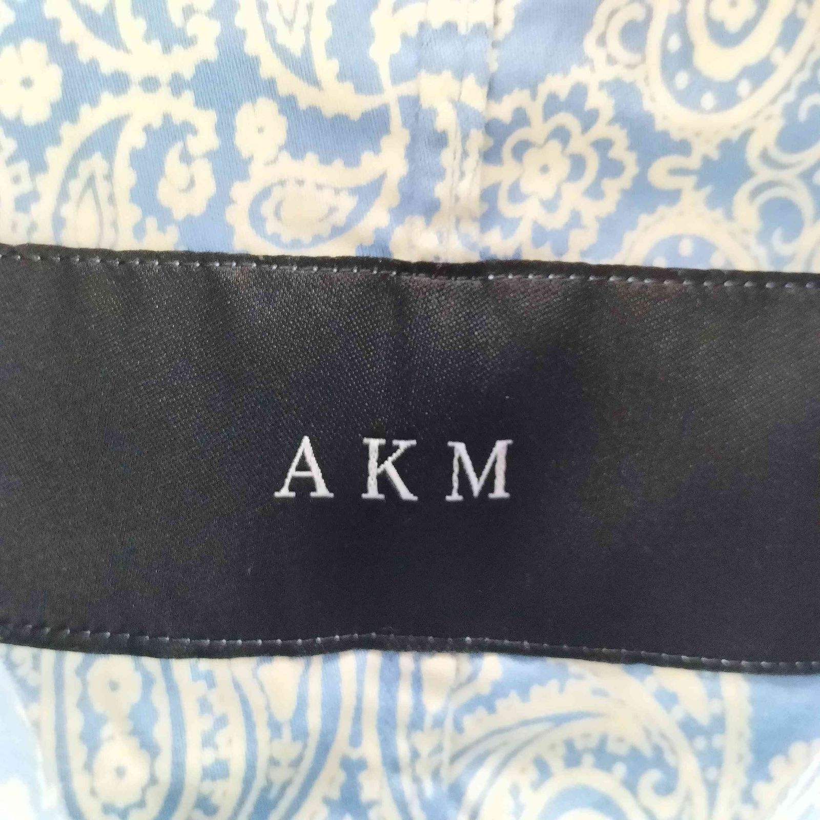 AKM ペイズリーシャツ　ネイビー　Mサイズ　定価35,200円 エーケイエム AKM ペイズリー柄 ボタンダウンシャツ メンズ JPN