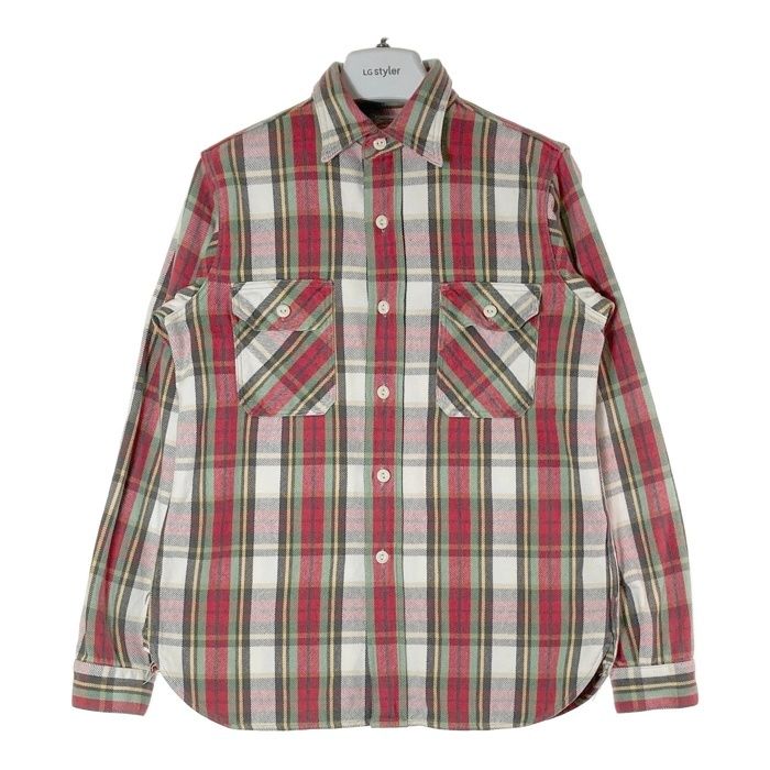 ウエアハウス　ネルシャツ　レッド　サイズM 中古・古着通販】WAREHOUSE (ウエアハウス) ネルシャツ レッド