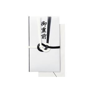 （まとめ）ジョインテックス 御霊前金封 黒白7本 15枚入 N039J 【×3セ