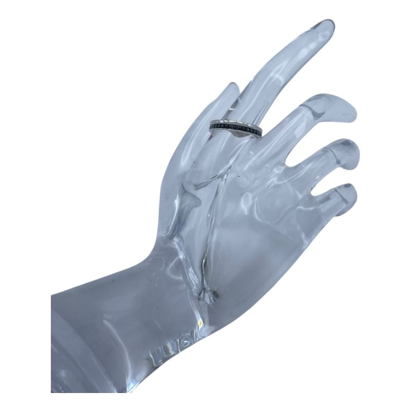 即日発送。 ブシュロン BOUCHERON キャトル ブラックリング ハーフ ホワイトゴールド Au750 セラミック ジュエリー 送料無料、限定数の新入荷!!