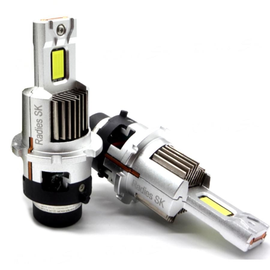 アルファード 20系 前期 後期 D4S D4R LED ヘッドライト 12000lm 完全ポン付け 12V 6000k ホワイト 純正HID 車検対応 1年保証 Radies SK