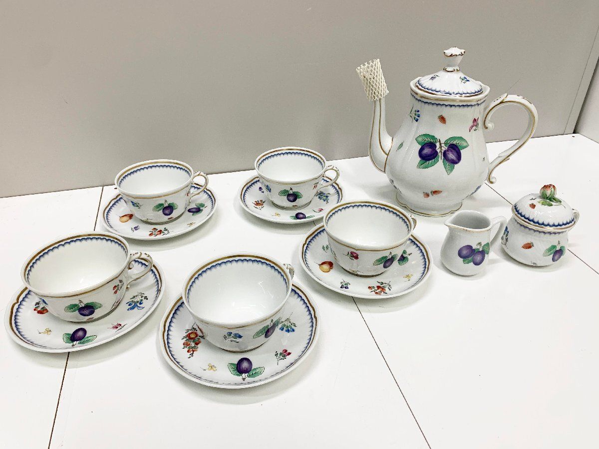 リチャード ジノリ RichardGinori ティーセット イタリアンフルーツ 洋食器 ティーポット カップ＆ソーサー 5客セット 全13点 他375