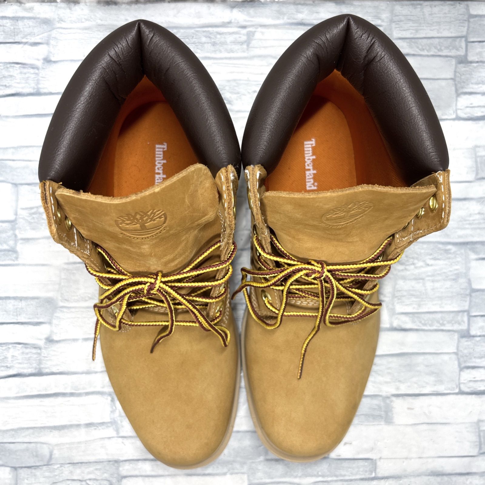 【美品】Timberland イエローブーツ 25 ウォータープルーフ 定番】6インチ プレミアム ウォータープルーフ ブーツ メンズ
