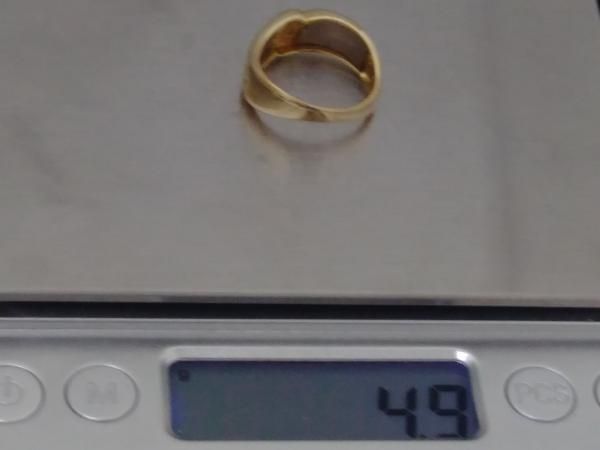 K18 Pt900 #13 0.04ct 4.9g D付きコンビリング - メルカリ