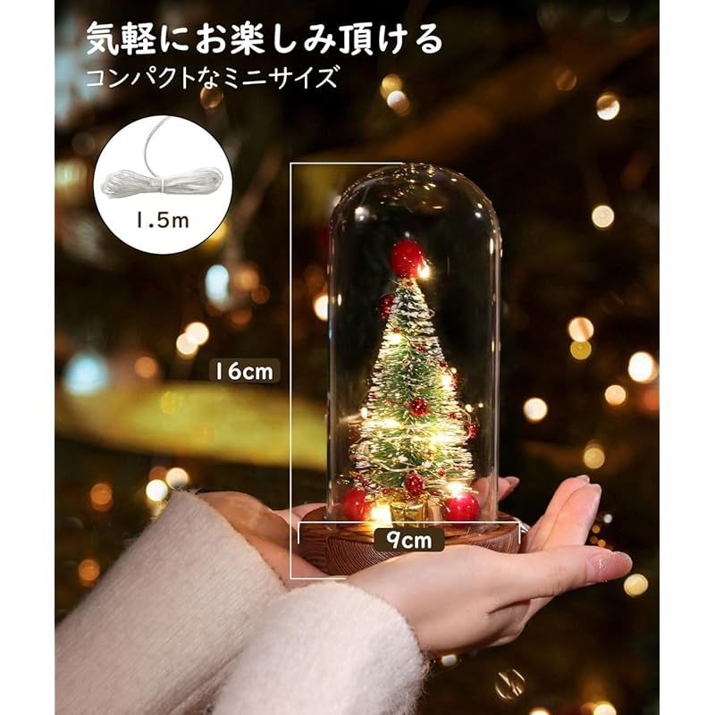 置物 Lewondr クリスマスツリー 2点セット 卓上 小型クリスマスツリー 置物飾