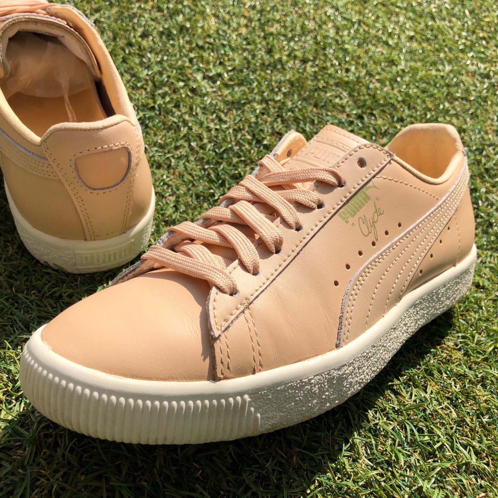 美品23 PUMA CLYDE NATURALプーマ クレイド ナチュラルE47