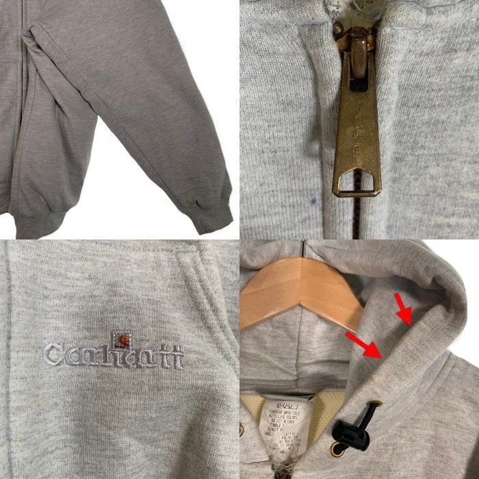 90-00's Carhartt カーハート ジップアップ スウェットパーカー 裏