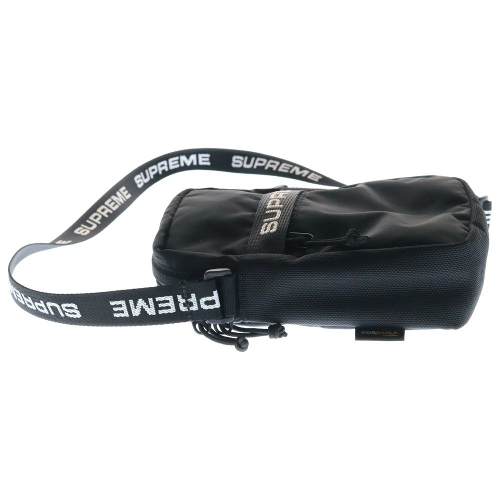 SUPREME ブラックショルダーバッグ 22AW Supreme シュプリーム 22AW Shoulder Bag ロゴ ショルダー