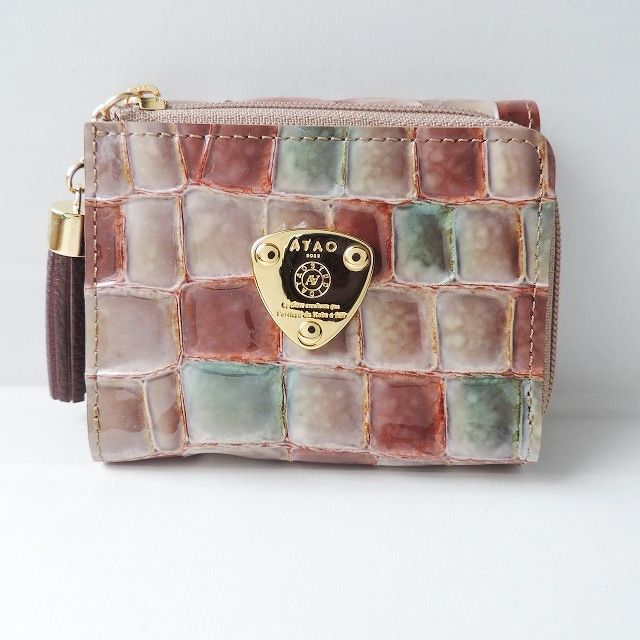 ATAO 3つ折り財布 ワルツ・ヴィトロ アドリアエメラルド