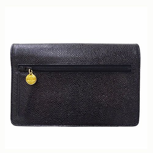 CHANEL - ♡美品級♡CHANEL（シャネル）キャビアスキン 長財布 ショルダーウォレットの通販 by ゆいママ's shop｜シャネルならラクマ