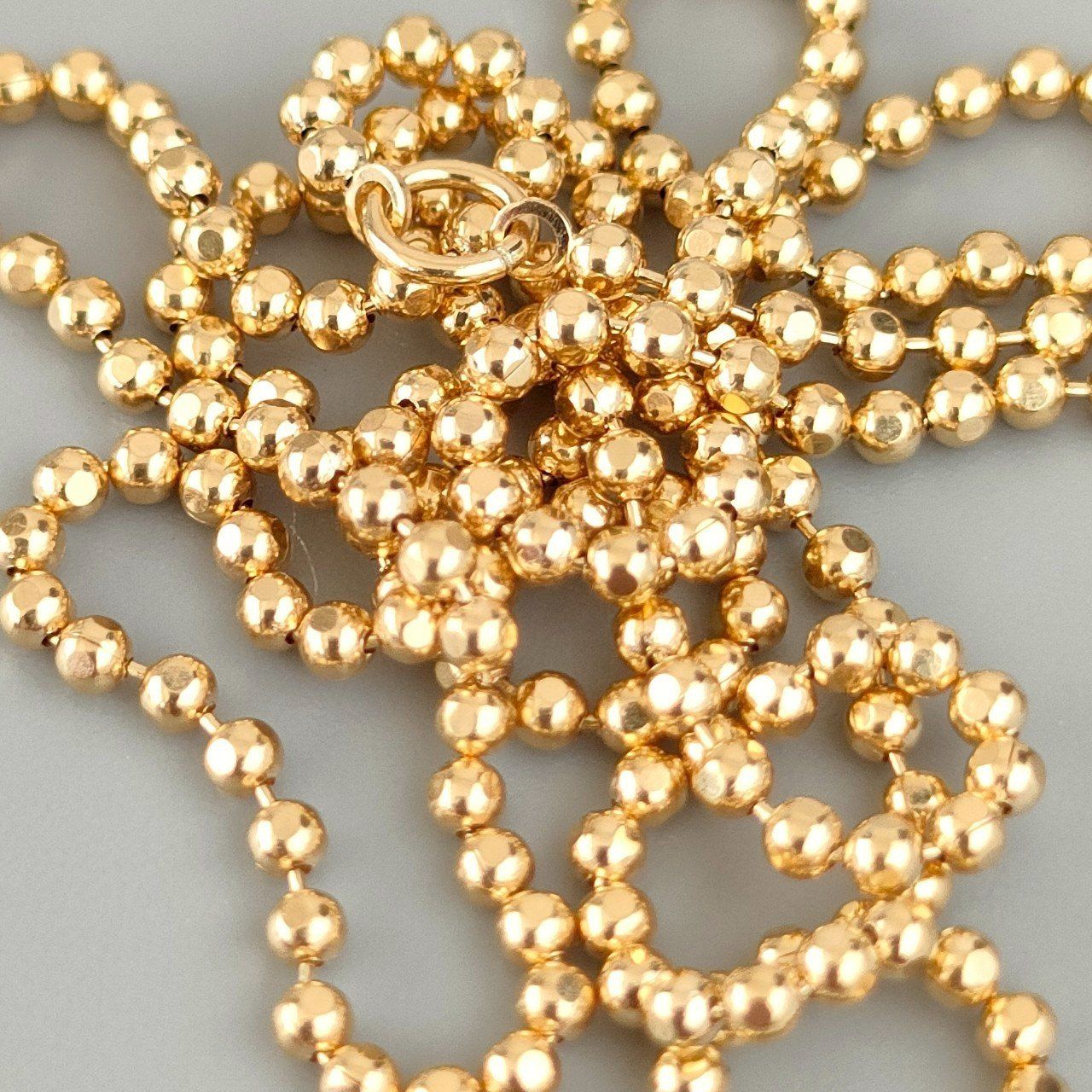 K18造幣局刻印 ボールチェーンネックレス