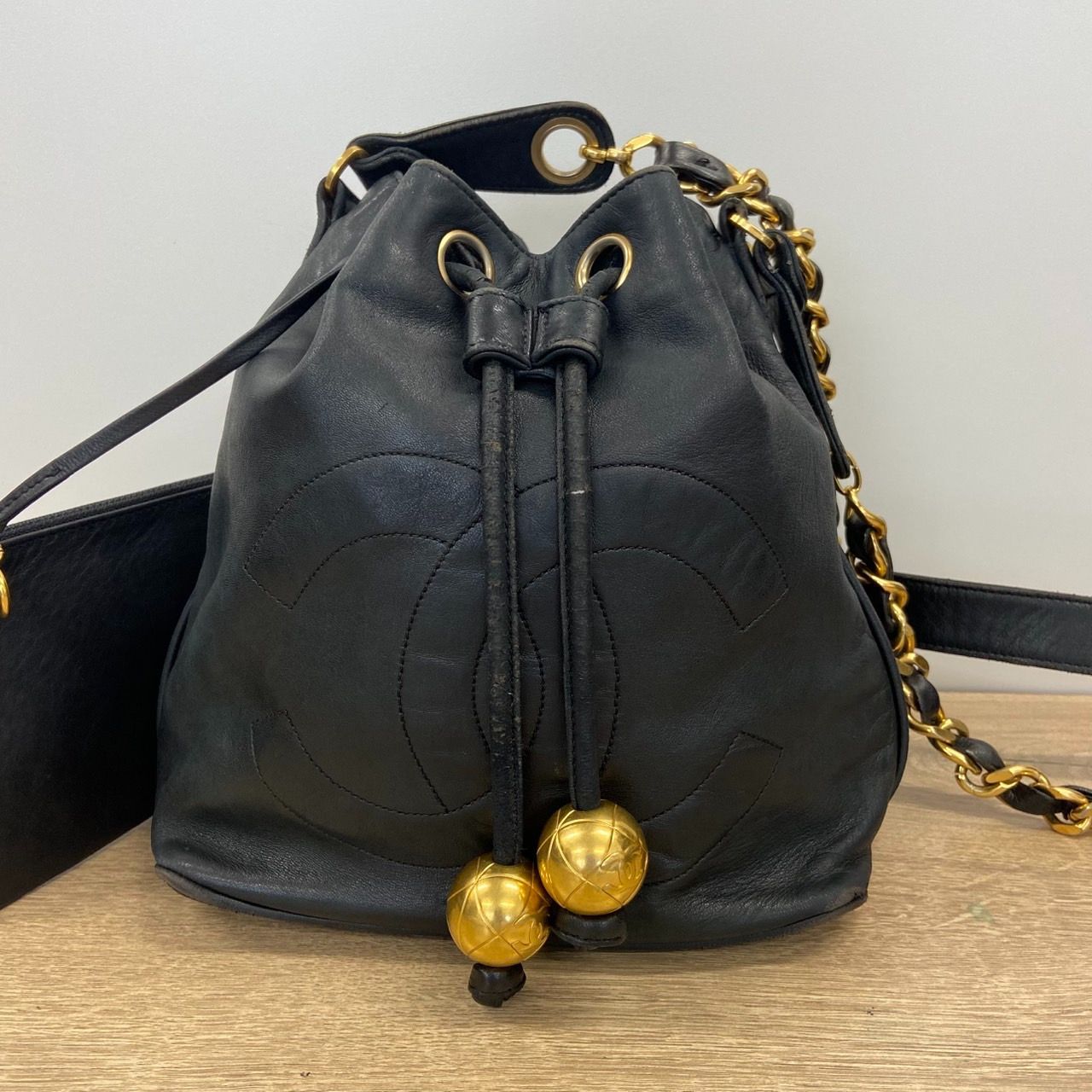 ⛄️極美品⛄️レア品シャネルCHANELラムスキンココ巾着型ショルダーバッグ#479 返品OK】CHANEL シャネル ココマーク ラムスキン 巾着型