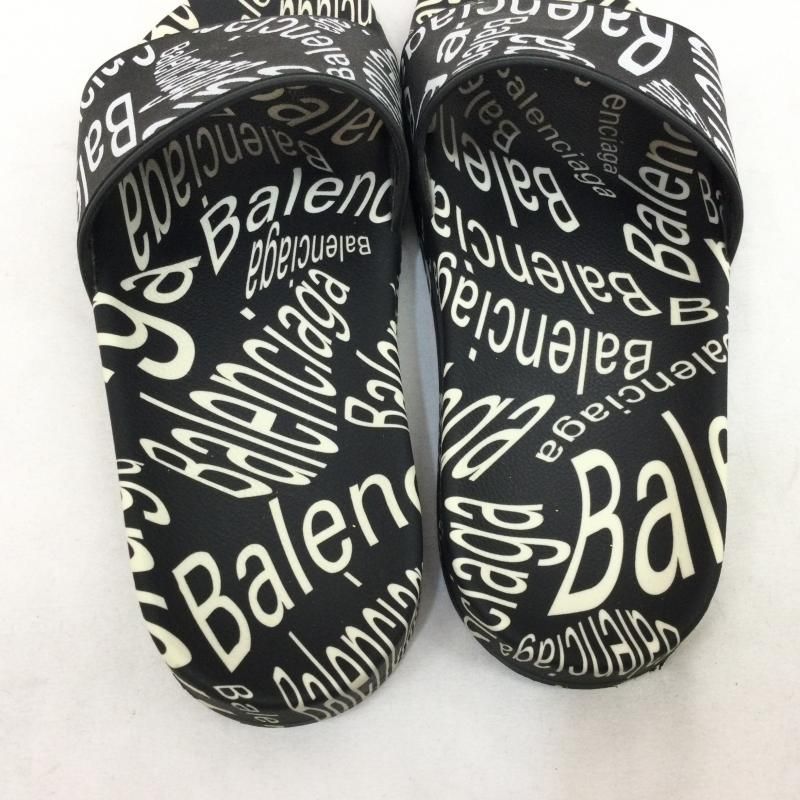 BALENCIAGA バレンシアガ サンダル POOL MEN 総ロゴ ビーチサンダル