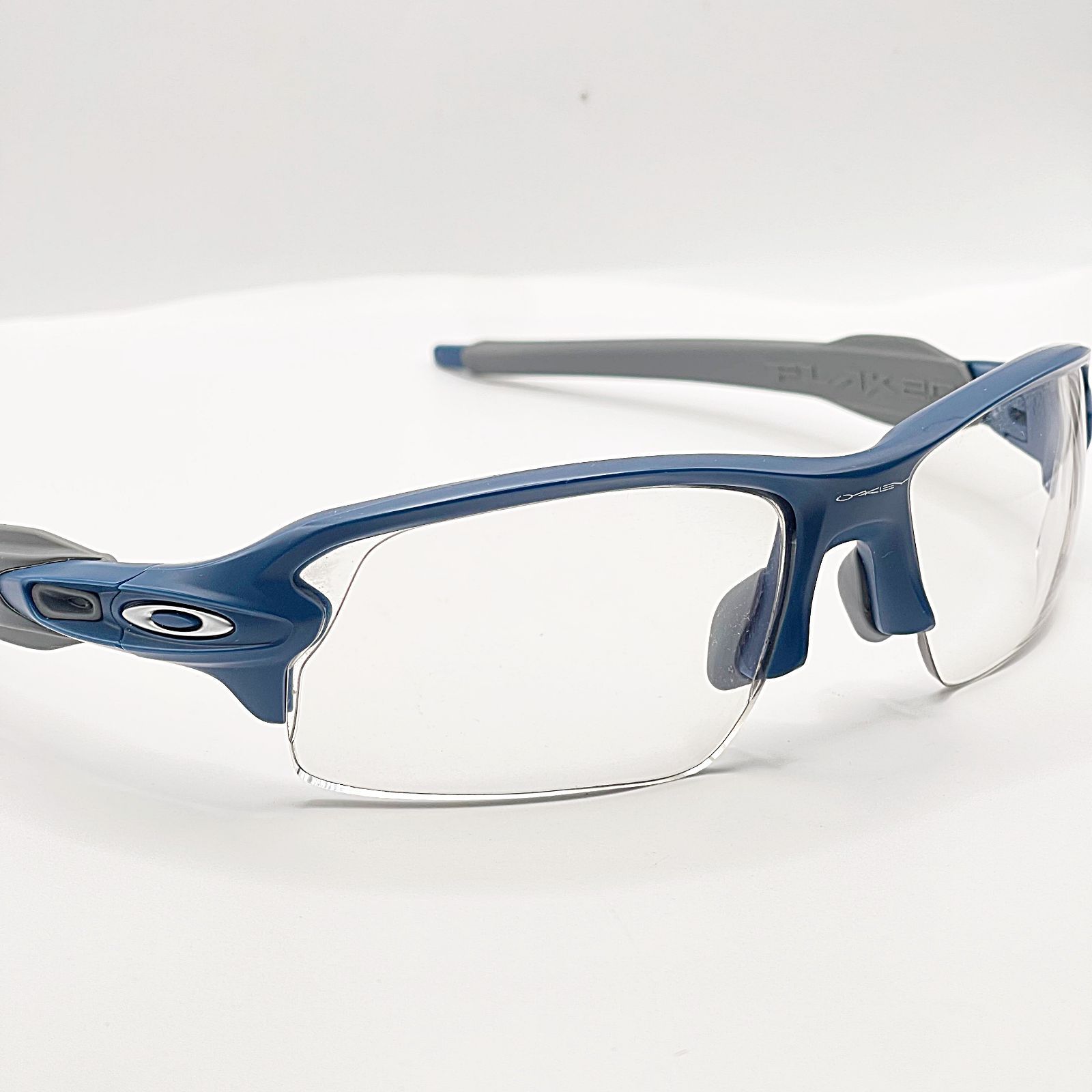 OAKLEY オークリー FLAK 2.0 ネイビー × グレー クリアレンズ OO9271-5461 スポーツメガネ 度入り