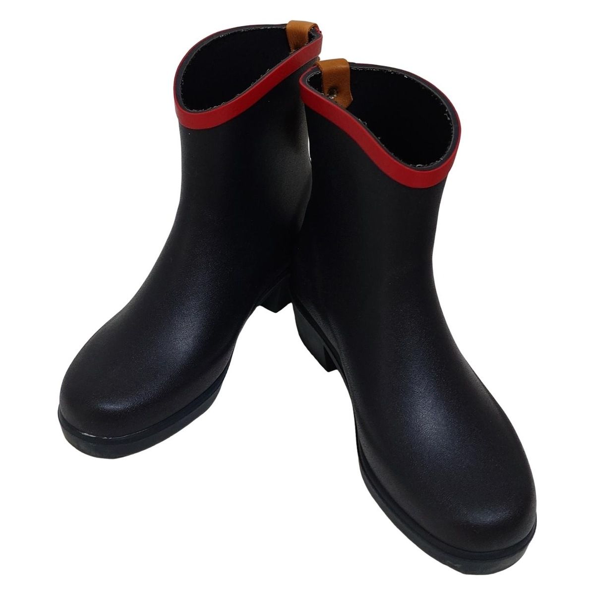 AIGLE エーグル ショートブーツ 37 レディース - ダークネイビー×レッド