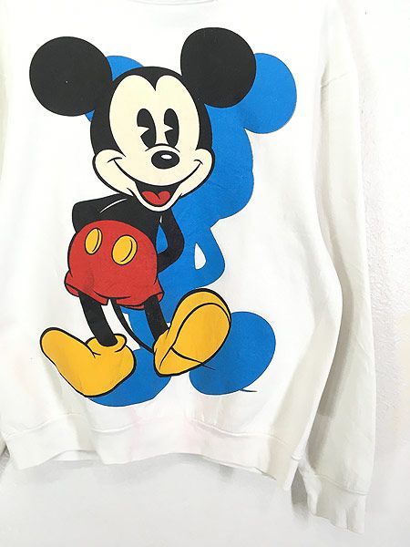 古着 90s Disney Mickey ミッキー BIG プリント スウェット トレーナー