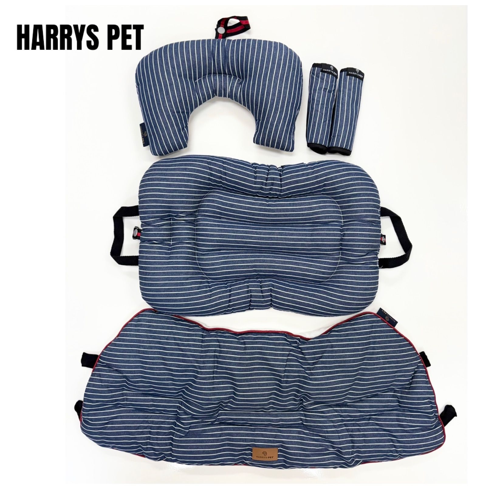 HARRYS PET ハリースペット ライナー コンフォーター ボールスター ハンドルカバー 4点セット ストライプ ペットカート用 犬用品 6449296
