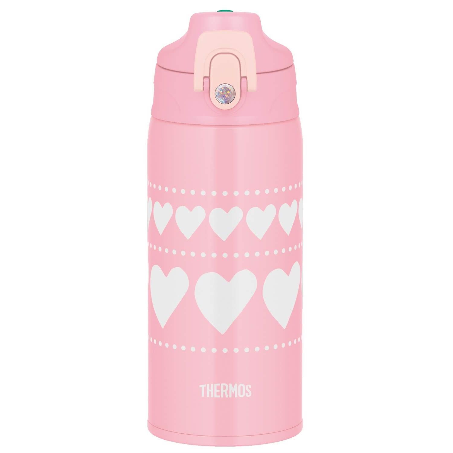 600 ml_ピンクハート サーモス 水筒 真空断熱2ウェイボトル 0.6L 0.63L ピンクハート FJJ-600WF PHT