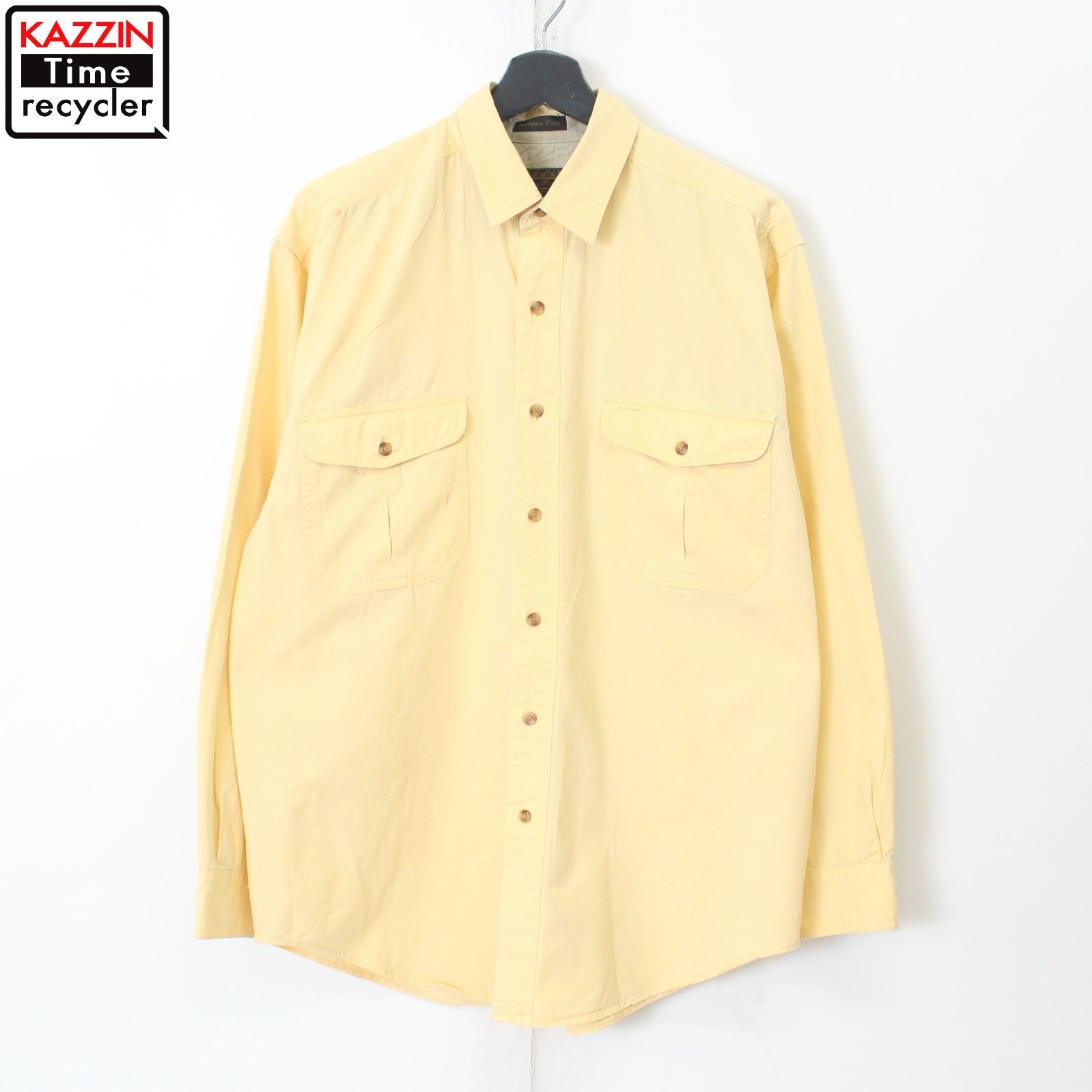 80s vintage Eddie Bauer 黒タグ 長袖シャツ メンズ 表記Mサイズ