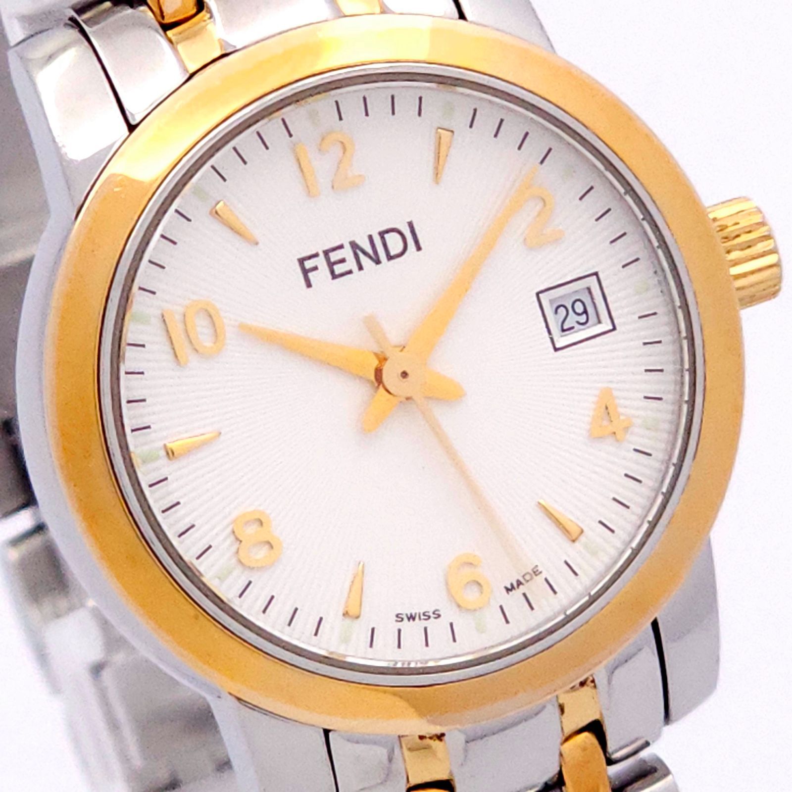 FENDI フェンディ 2100L QZ 動作品 コンビ