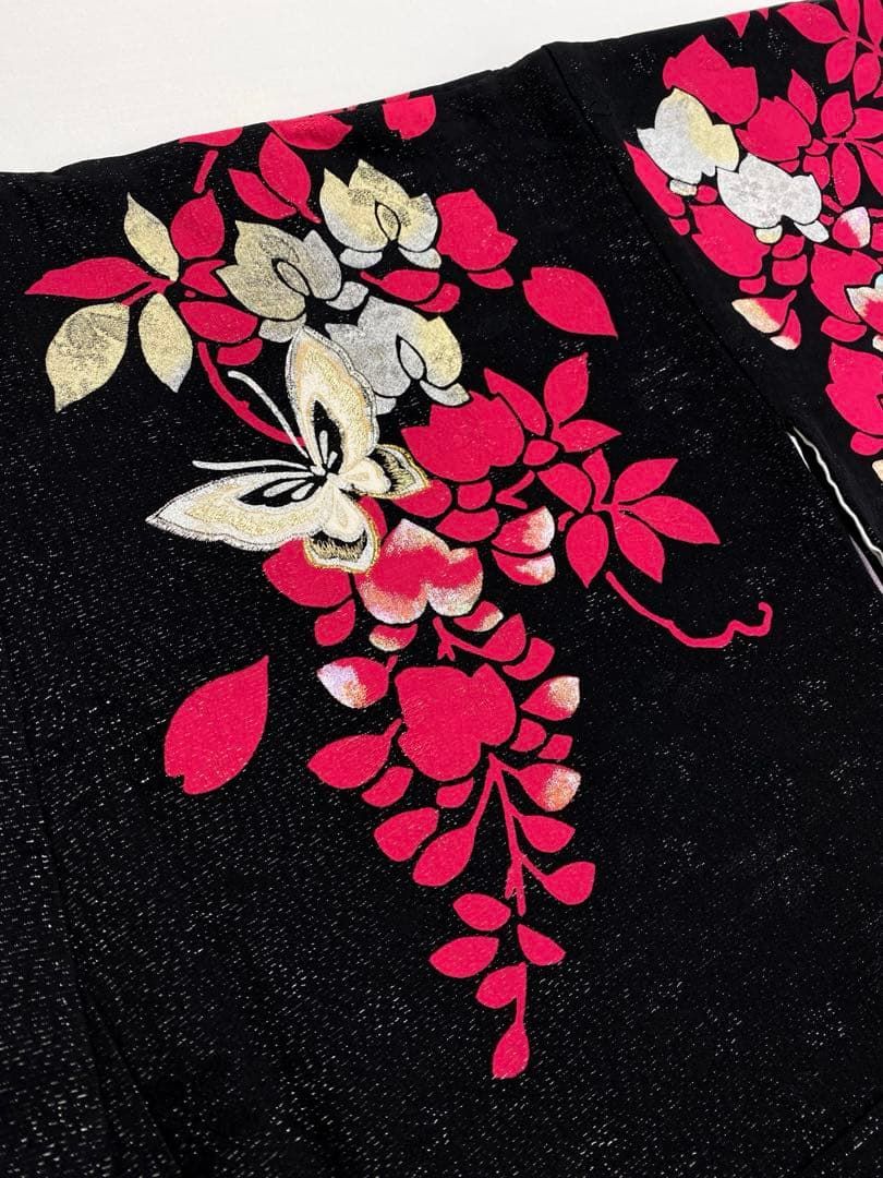 振袖 豪華 金彩 銀彩 銀通し 刺繍 藤 蝶 身丈162cm 撥水加工済 - メルカリ