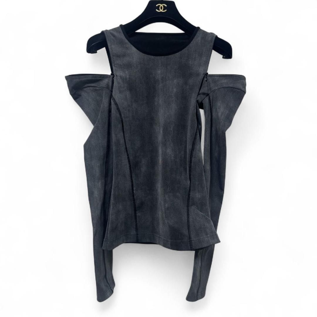 週末 実施中 MAISON SPECIAL Shoulder Zip Cut Top