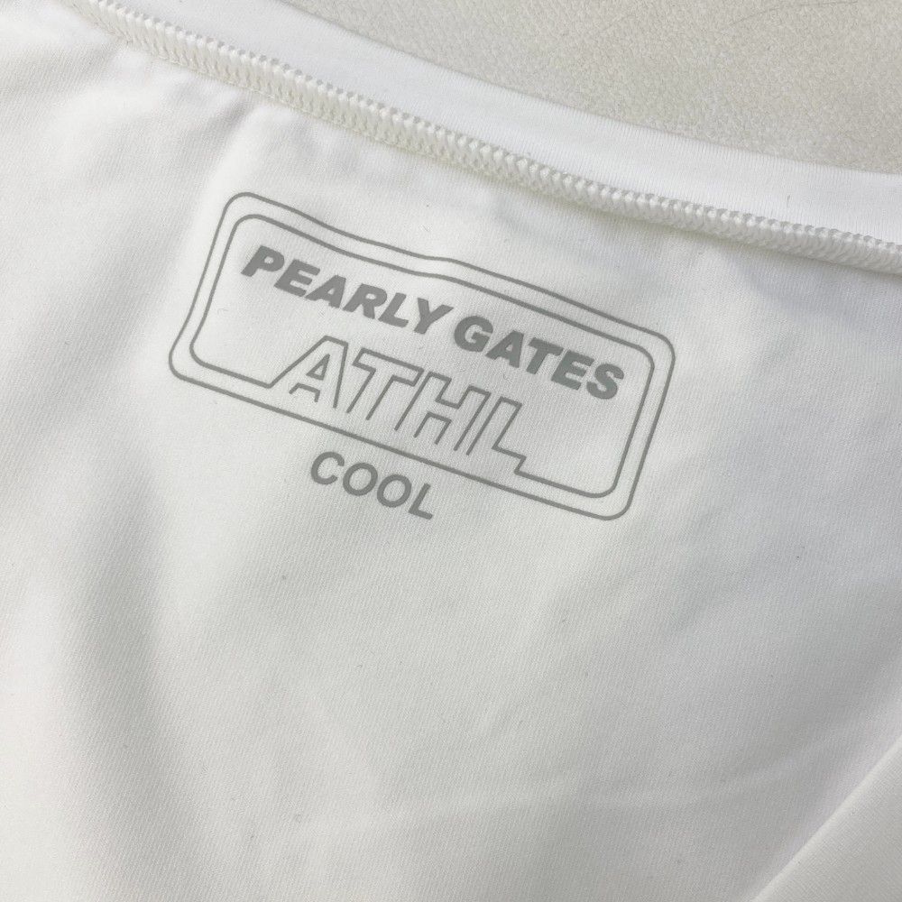 サイズ：5 PEARLY GATES パーリーゲイツ  長袖インナーTシャツ  ホワイト系 [240101464239] ゴルフウェア メンズ ストスト サイズ：5 PEARLY GATES パーリーゲイツ 長袖インナーTシャツ