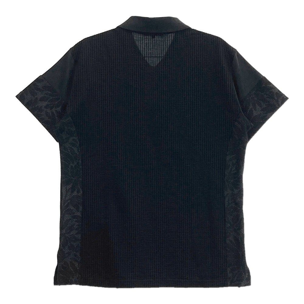 サイズ 3 DANCE WITH DRAGON ダンスウィズドラゴン シアサッカー 半袖ポロシャツ ブラック系 240101452178 ゴルフウェア メンズ ストスト