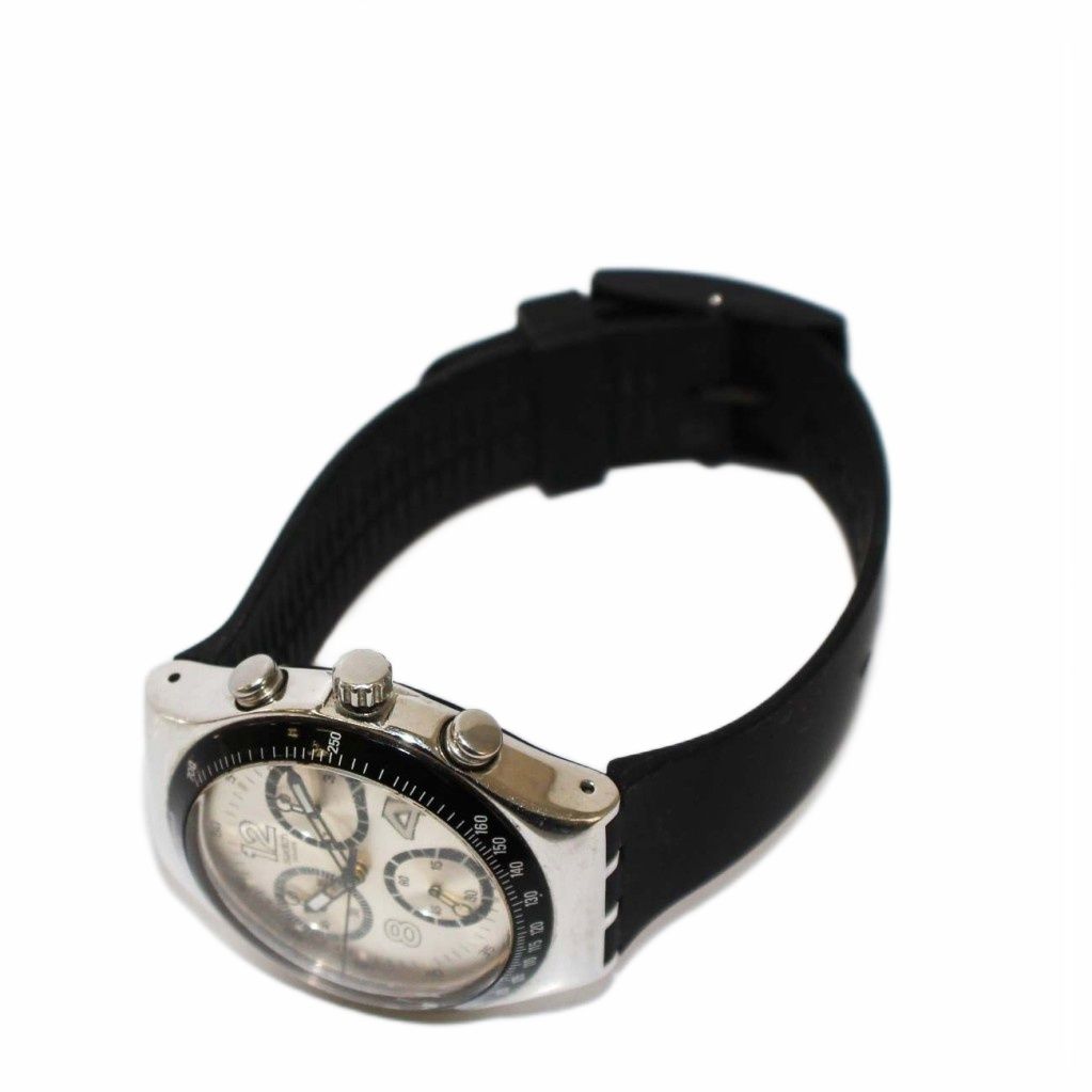 スウォッチ SWATCH irony 腕時計 クロノグラフ クオーツ ラバー