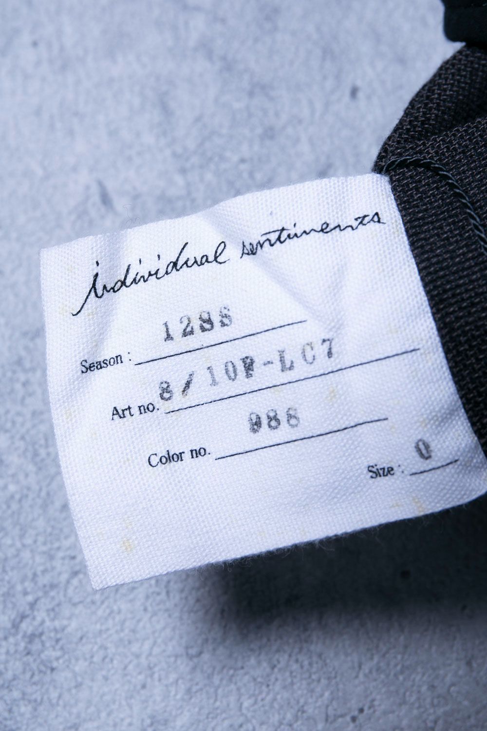 individual sentiments インディヴィジュアルセンチメンツ