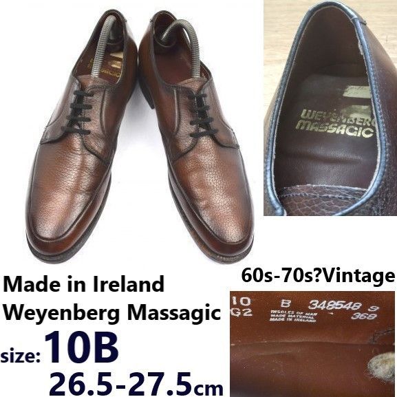 靴 WEYENBERG Massagic LONG WING TIP 60s 70s WEYENBERG Massagic LONG WING TIP 60s 70s
